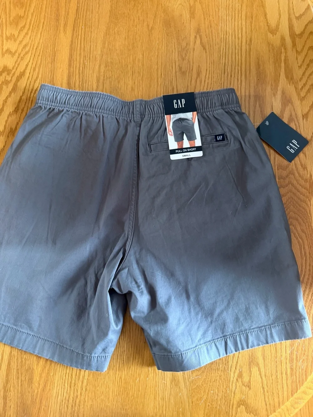 NWT GAP Cotton Elastic Waist Shorts Gray Size Small